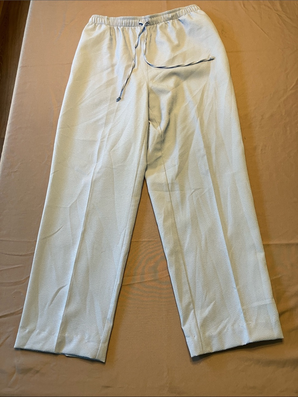Relaxed Elastic-Waist Trousers in Light Blue